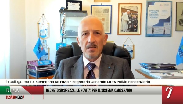 Decreto sicurezza - Le novità per il sistema carcerario - De Fazio su TG ITALIA