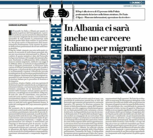In Albania un carcere italiano per migranti - il Dubbio